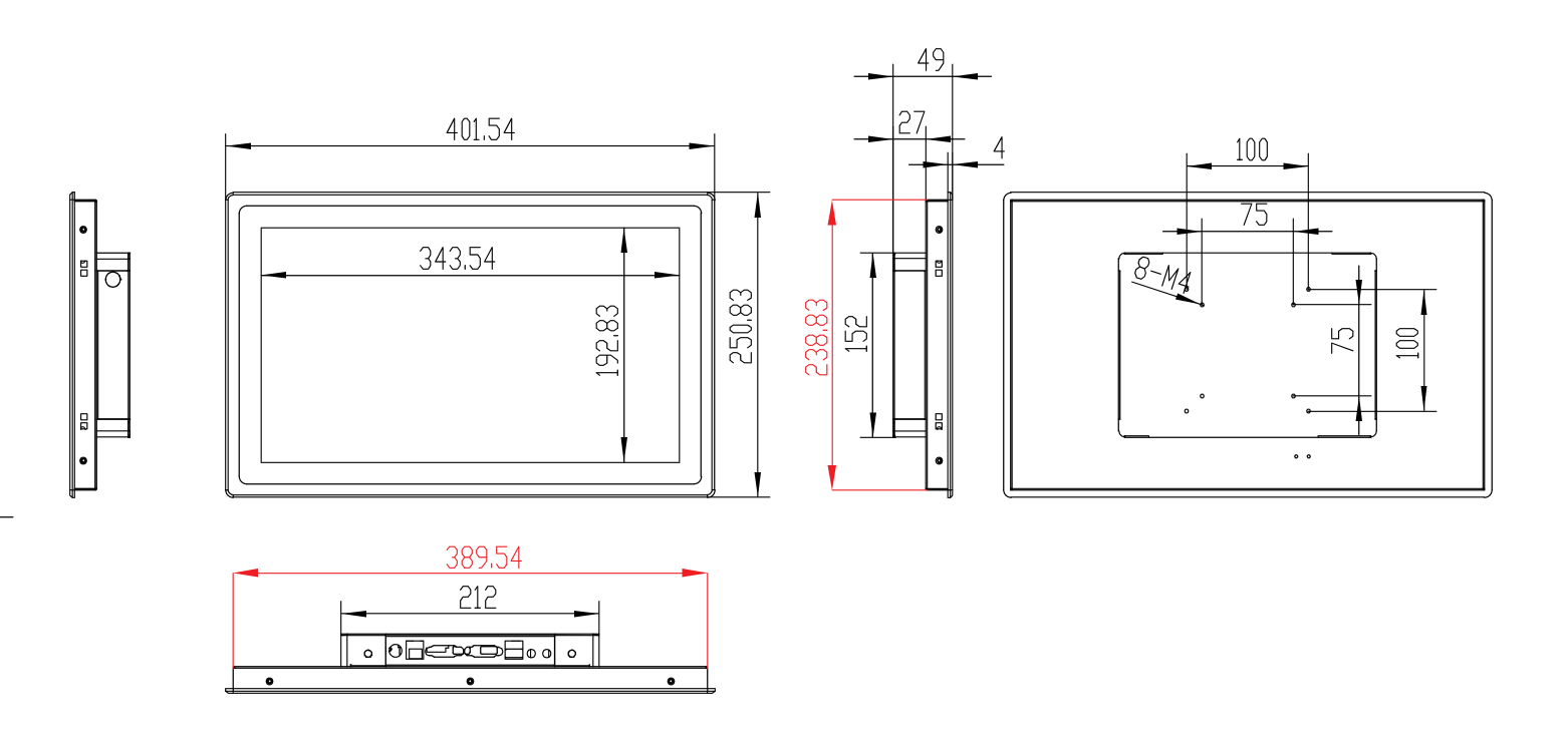 Mountable Touch monitor for industrial automation