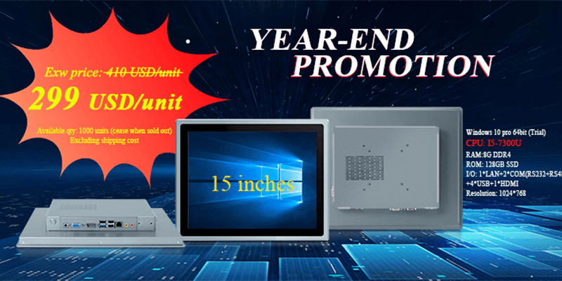 15-inch industrial panel PCs