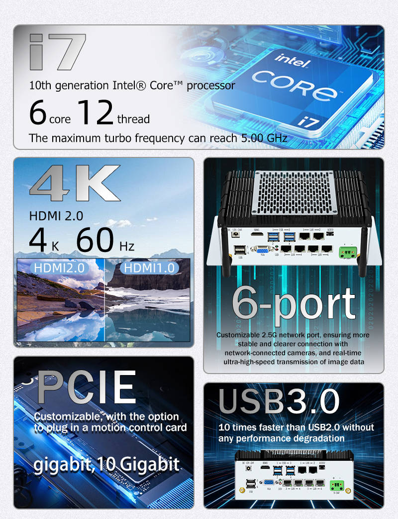 Fans Mini PC With Intel Core I5 I7 10th Generation