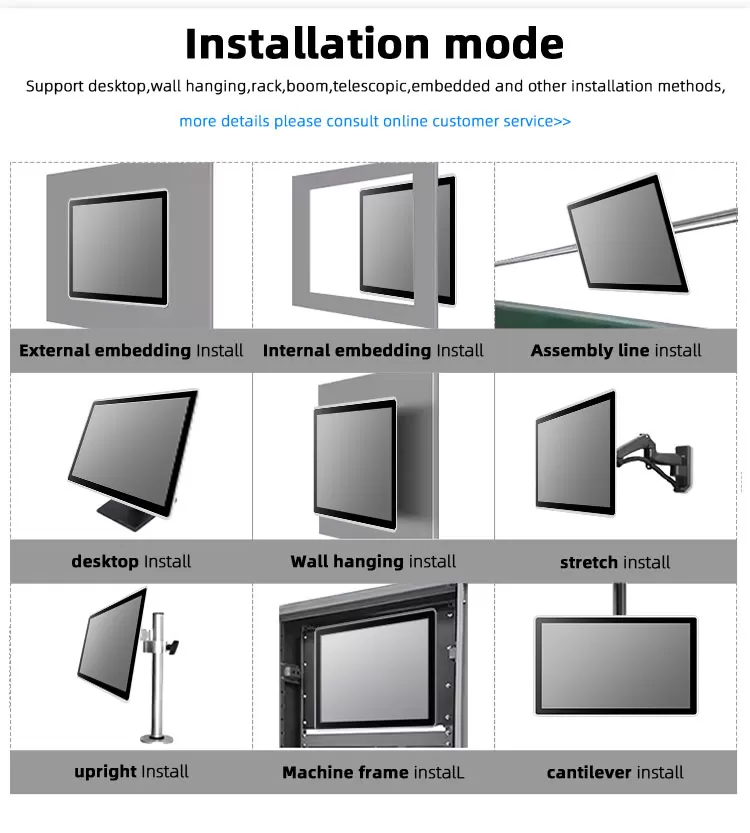 Industrial All In One PC Win11 With Wall Mount Mrackets